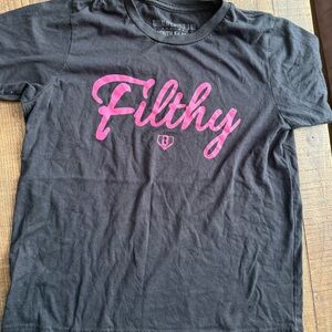 Filthy Kids Black and Pink Graphic Tee